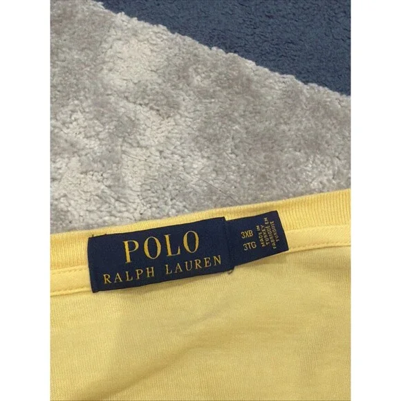 Polo Ralph Lauren Mens 3X Big T-Shirt Yellow Short Sleeve Logo Graphic Tee - Picture 8 of 12